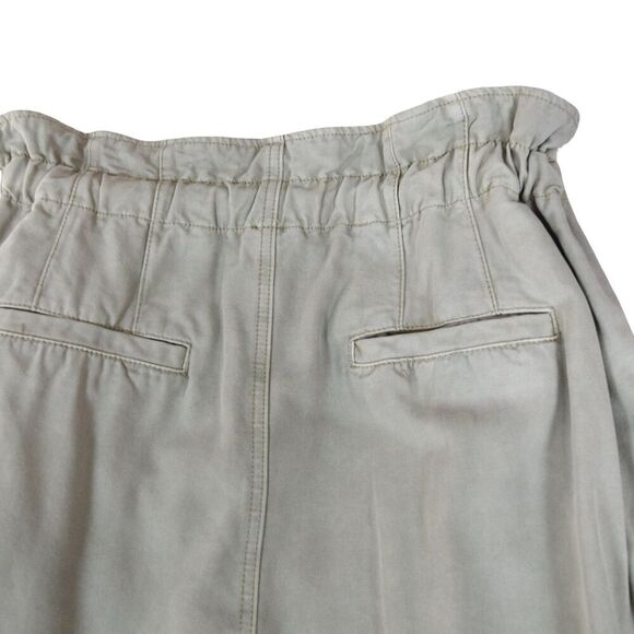 Free People Button Fly Paperbag Pants Size M Beige Drawstring Waist Relaxed Fit - Picture 7 of 10